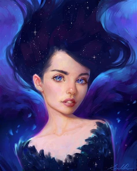 Galaxy By Selenada Female Portrait Cute Starry Face