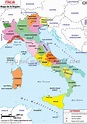 Mapa de Italia Por Regiones | Regiones de Italia
