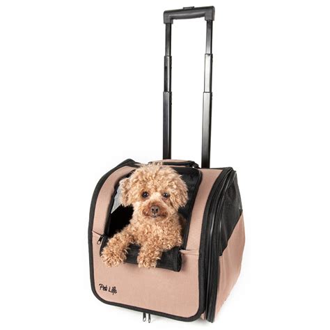 Pet Life Beige Wheeled Travel Pet Carrier 134 L X 11 W X 134 H