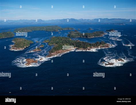 Aerial View Of Broken Islands Group Pacific Rim National Park