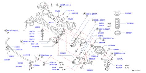 Nissan Armada Suspension Control Arm Bolt 55226 7s001 Genuine