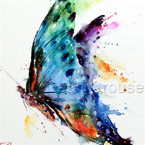 Butterfly Watercolor Art Print Butterfly Painting By Dean Crouser