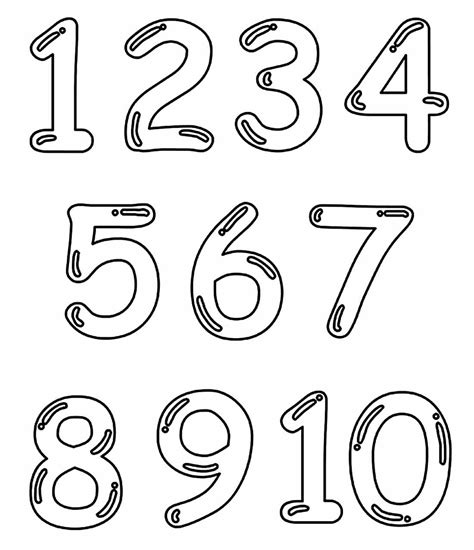 Desenhos De Números Para Colorir E Imprimir Aprender A Desenhar