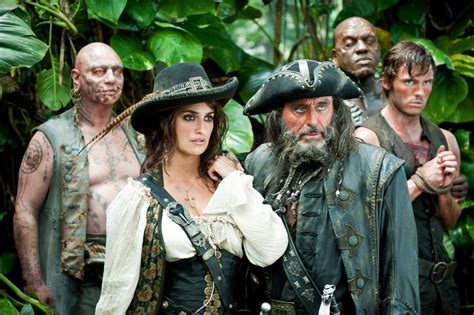 Characters jack sparrow davy jones hector barbossa will turner elizabeth swann Pirates of the Caribbean: On Stranger Tides movie stills ...