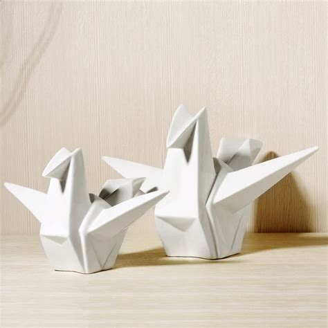 China White Paper Crane Origami Crane Figurine Ornaments Home Stylish