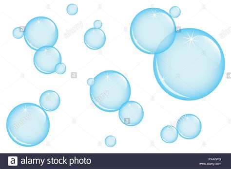 Soap Bubbles Realistic Set On Transparent Background Isolated Vector