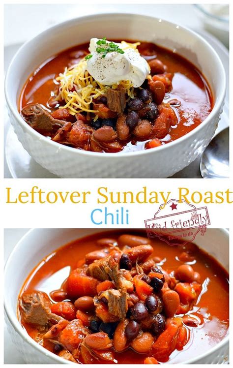 But these easy recipes will make your next day lunch or dinner infinitely better.and keep you from having to do the dreaded sniff and toss a few days later. Leftover Roast Beef Chili Recipe | Kid Friendly Things To Do | Recipe | Beef dishes, Leftover ...