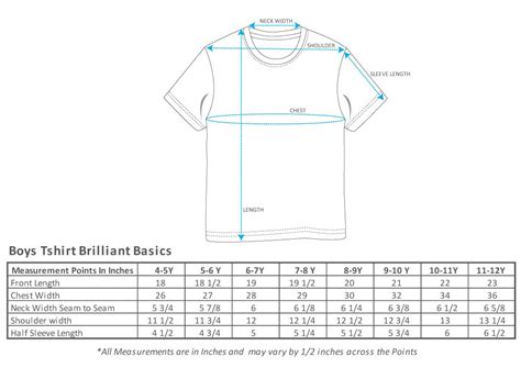 Boys Shirt Size Chart Seedsyonseiackr