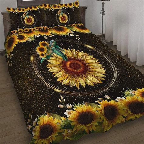 Turtle Sunflower Bed Sheets Duvet Cover Bedding Sets Homefavo