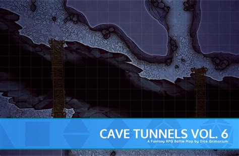 Cave Tunnels Vol 6 Dandd Map For Roll20 And Tabletop Dice Grimorium