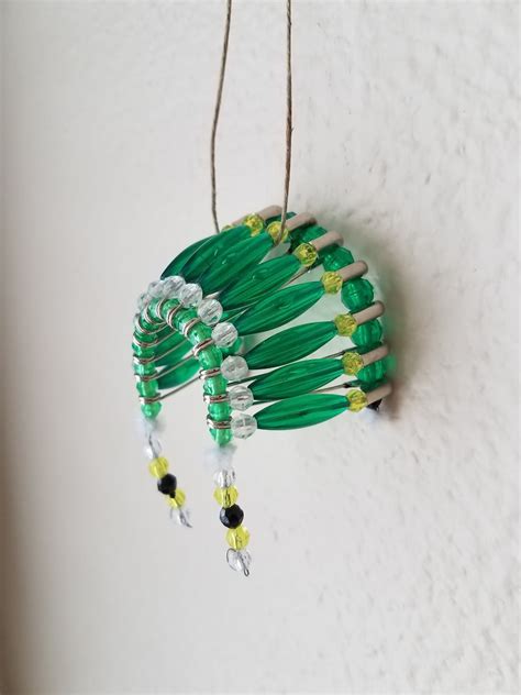Small Green And Yellow Beaded Indian Headdress Safety Pins Etsy