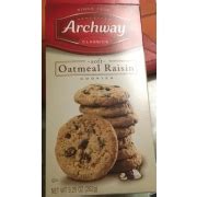 140 calories, nutrition grade (c), problematic ingredients, and more. Archway Cookies, Oatmeal Raisin: Calories, Nutrition ...