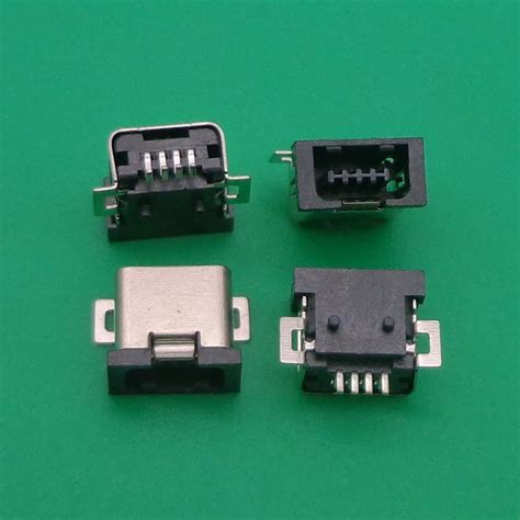 Micro Usb Jack 4p 4 Pins Mini Usb Connector Charging Port Socket Power