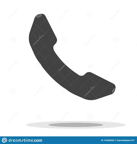 Phone Icon With Flat Black Color Solid Telephone Symbol For Contact