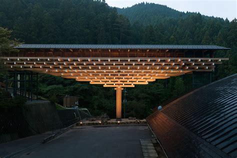 Kengo Kumas Yusuhara Wooden Bridge Museum Links Traditional And