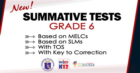 GRADE 6 SUMMATIVE TESTS MELC Based Module Based DepEd Click