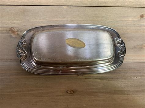 Wm Rogers Silver Plate Butter Dish Base No Lid Etsy
