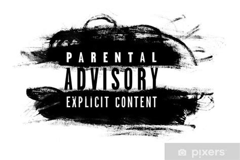 Sticker Parental Advisory Label Pixersuk