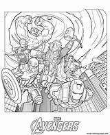Coloring Characters Marvel Avengers Pages Printable sketch template