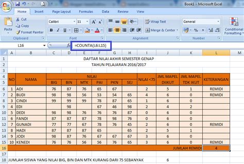 Fungsi Count Counta Countblank Countif Dan Countifs Pada Excel Riset