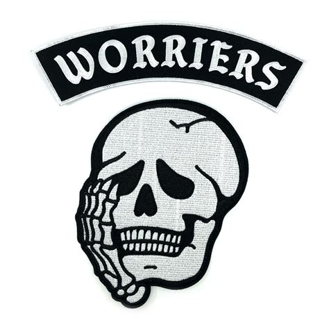 Worriers Anxiety Club Back Patches World Famous Original