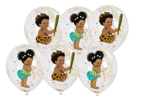 African American Pebbles And Bamm Bamm Inspired Balloon Etsy Gender