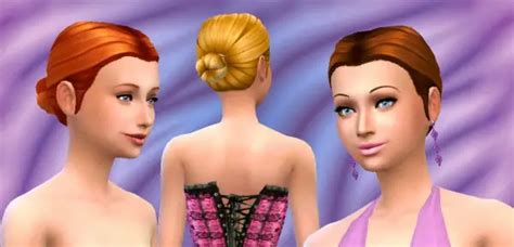 Mystufforigin Buns Low Hairstyle Retextured Sims 4 Hairs