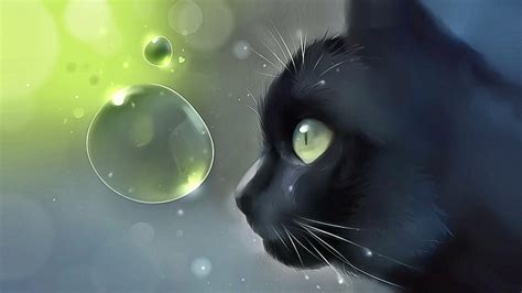 Corner Of Her Eye Abstract Cat Apofiss Heart Bubbles Secret Hd