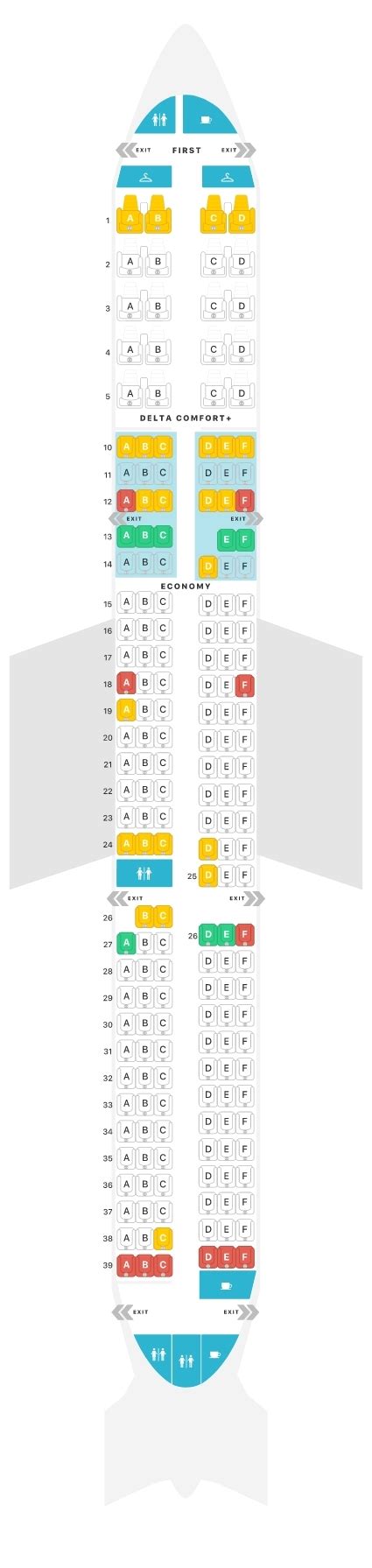 Delta A321 Seat Map