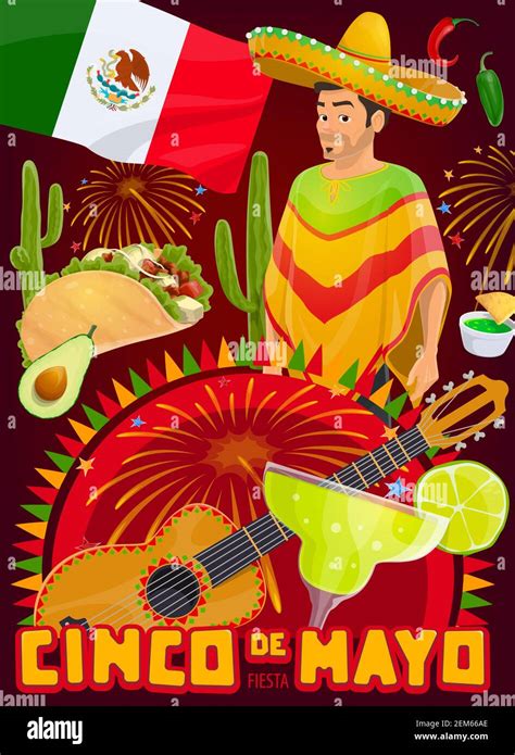 Cinco De Mayo Mexico Holiday Fiesta Party Vector Design Mexican