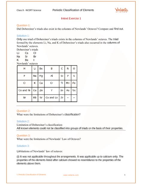 Getting To Know The Periodic Table Worksheet Answers Key
