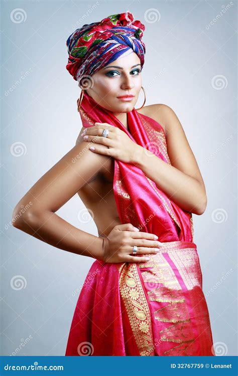 Woman In Turban Stock Image Image Of Coloured Charmingly 32767759