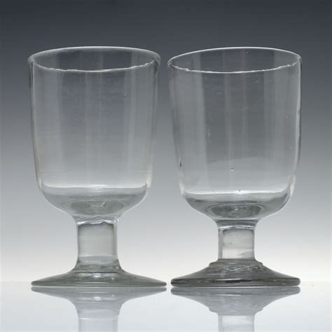 pair antique victorian glass pub rummers c1890 drinking glasses exhibit antiques
