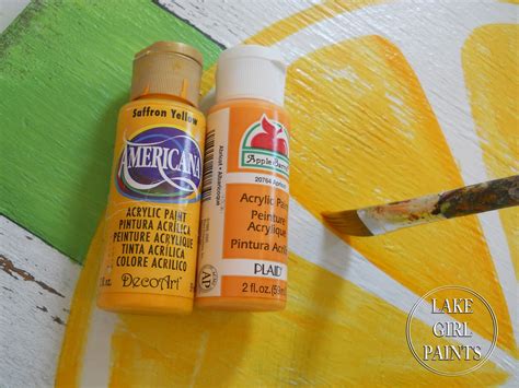 Lake Girl Paints Diy Wall Art Citrus Stripes