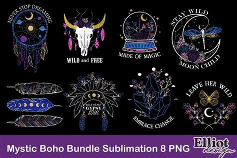 Mystic Boho Bundle Sublimation Graphic By Elliot Design · Creative Fabrica