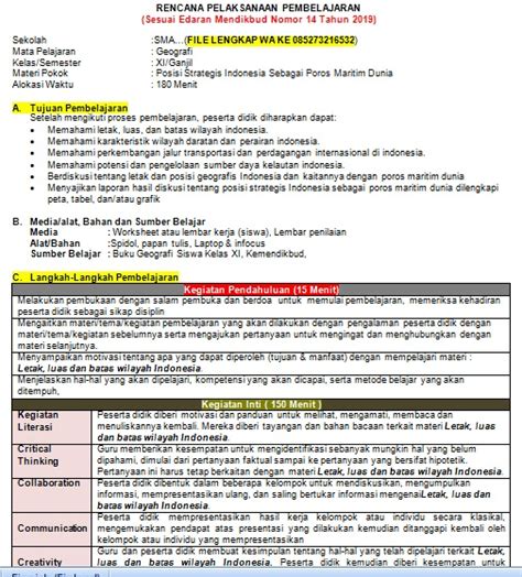 Silabus Geografi Sma 2020 - Silabus Rpp