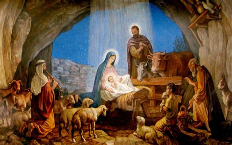 Jesus Nativity Scene Drawing Free Image Download
