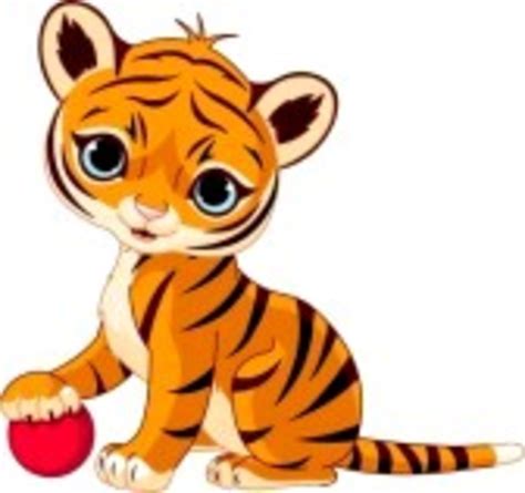 Cute Baby Tiger Cartoon Free Images At