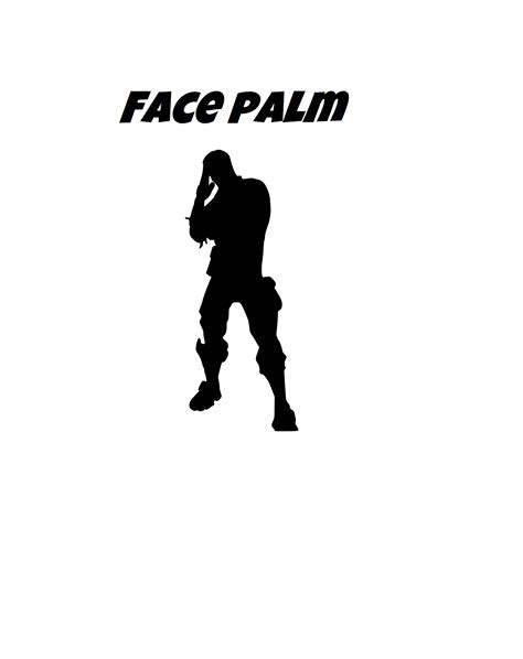 Fortnite Emote Face Palm Digital Dxf Png Svg Files Claire B