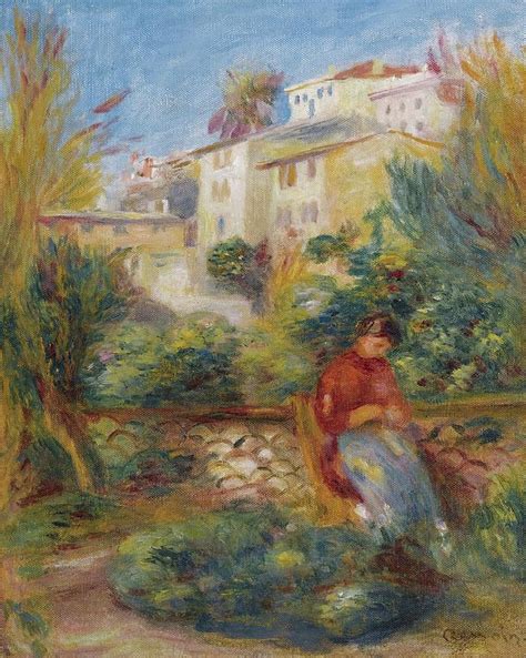 La Terrasse A Cagnes Painting By Pierre Auguste Renoir Fine Art America