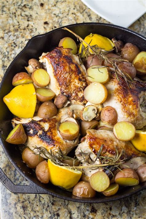 Press a rosemary and thyme sprig on each chicken breast. Skillet Chicken Breast with Rosemary & Lemon - Salu Salo ...