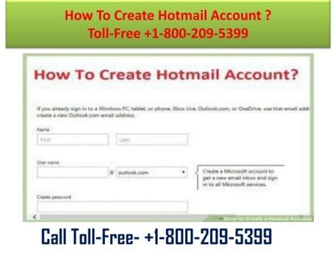 1 800 209 5399 How To Create Hotmail Account