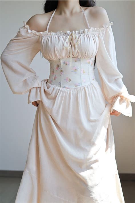 Vintage Princess Cottagecore Corset Maxi Dress Cdr Old Fashion