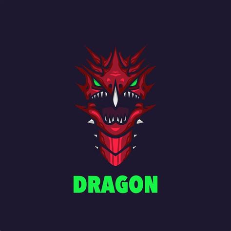 Premium Vector Red Dragon Mascot Logo For Esport Gaming Or Emblems