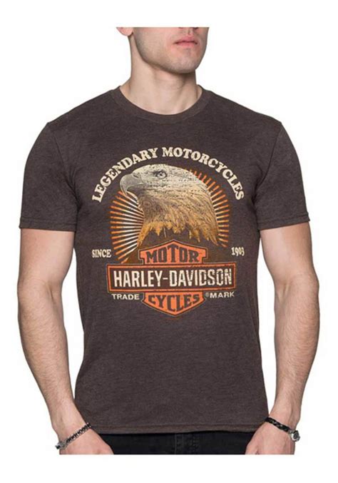 Harley Davidson Hommes Ravenous B S Eagle Tri Blend Manches Courtes T