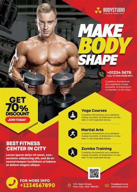 Gym And Fitness Ad Flyer Psd Template Psd Zone