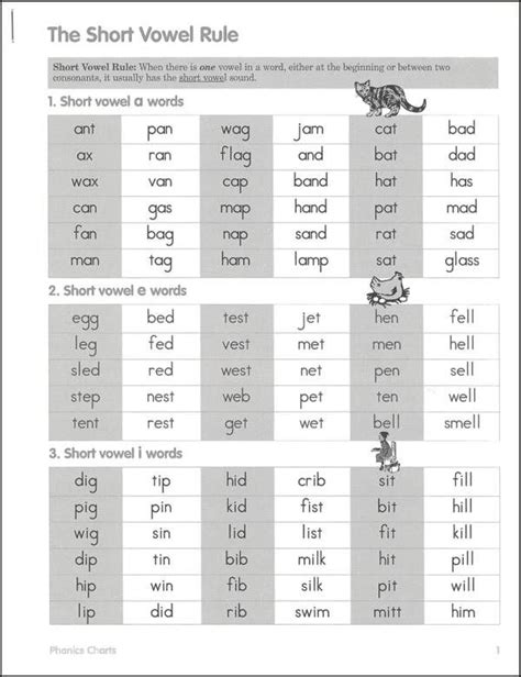 Short Vowel Rule Chart Vowel Chart Vowel Lessons Short Vowels