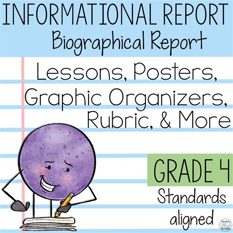 Teaching Students To Write Biography Reports Thrifty In Third Grade