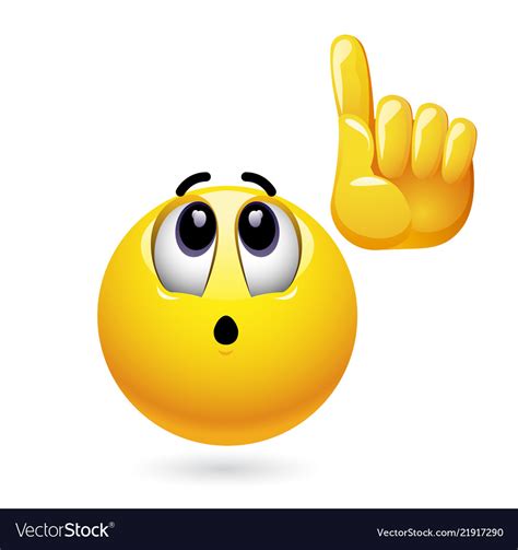 Smiley Pointing His Hand Up Royalty Free Vector Image