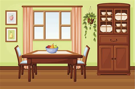 Dining Room Illustrations Royalty Free Vector Graphics And Clip Art Istock